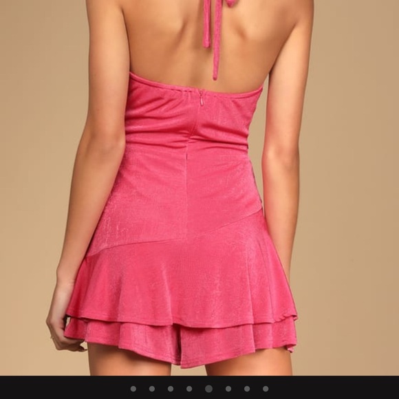 Lulus Ready To Be Retro Hot Pink Halter Skort Jumper - Picture 3 of 8
